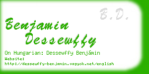 benjamin dessewffy business card